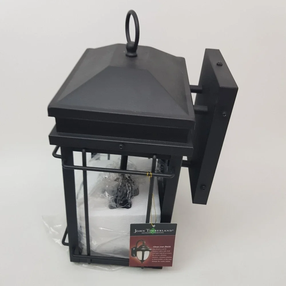 Rotherfield Vintage Outdoor Wall Light Fixture Black Lantern 2-Light 17